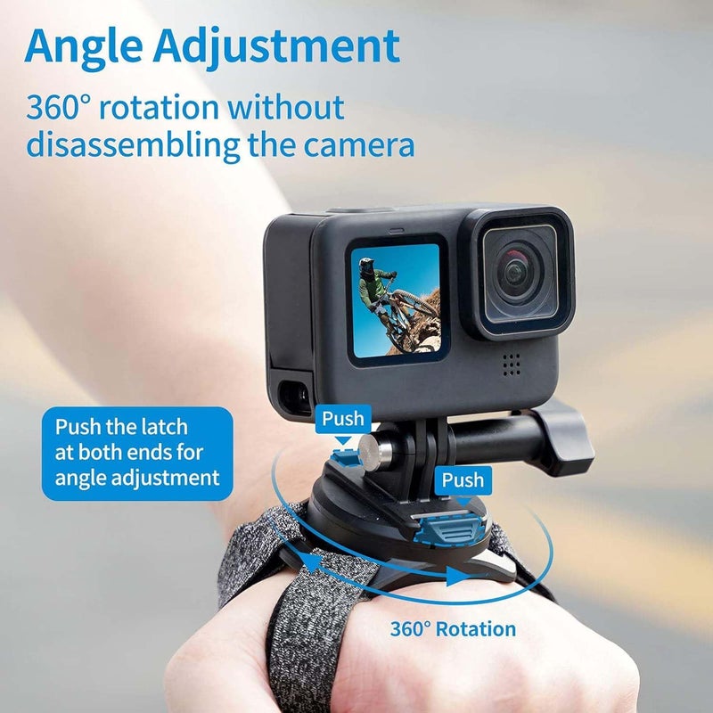 حزام تثبيت الذراع حزام المعصم تثبيت اليد دوران 360 درجة لـ GoPro Hero 13 12 11 10 9 8 7 6 5 insta360 X3 X4 X5 ONE X2 لـ DJI Osmo Action 5 Pro 4 3 كاميرا الحركة - Image 4