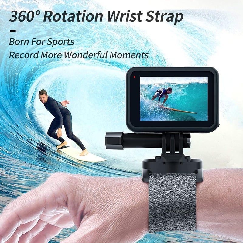 حزام تثبيت الذراع حزام المعصم تثبيت اليد دوران 360 درجة لـ GoPro Hero 13 12 11 10 9 8 7 6 5 insta360 X3 X4 X5 ONE X2 لـ DJI Osmo Action 5 Pro 4 3 كاميرا الحركة - Image 3