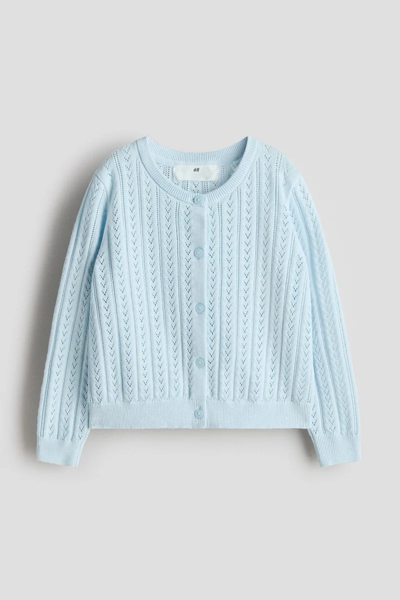 H&M Pointelle-knit cotton cardigan