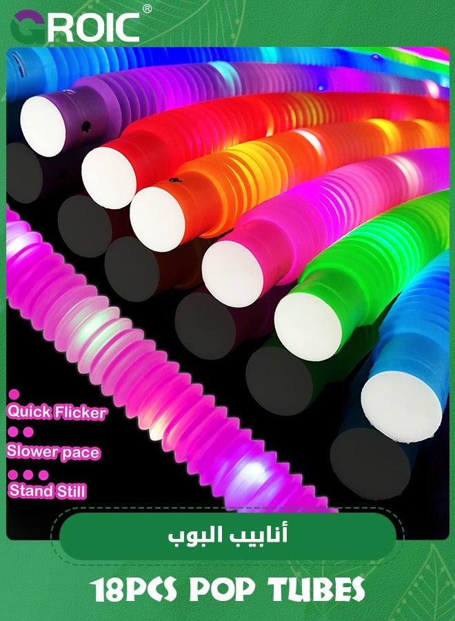 GROIC 18 PCS Light up Party Favors for Kids, LED Pop Tubes Pack, Glow Party Favors Birthday Return Gifts Prizes for Kids,Party Decorations, Party Supplies - Image 3