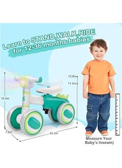 TRASSLE Baby Balance Bike for 1 Years Old Boys Girls, No Pedal Toddler Balance Bike, Adjustable Seat & Headlights Music, 10-36 Months Kids Toy  - Image 5