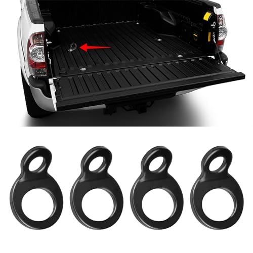 WINUERK 4PCS Tie Down Strap Rings TieDown Anchors Hooks for Mounting in The Garage Metal Tie Down Anchors Rings for Tiedown Attachment Points for Truck Trailer Camper RV Dirt Bike Pickup - Image 1