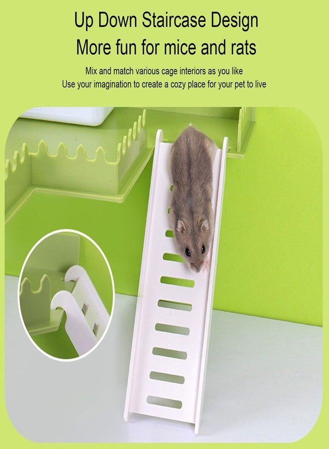 Asixxsix Hamster Play Platform, Plastic Hamster Platform with Ladder, Small Animals Standing Platform, Hamster Stand Platform Toys, Small Animal Cage Standing Platform for Guinea Pig - Image 4