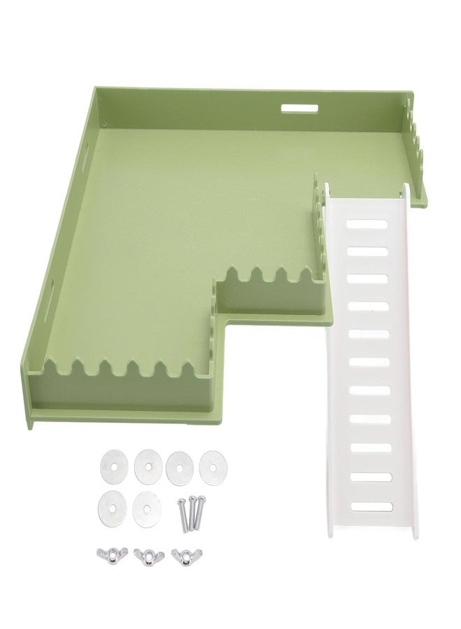 Asixxsix Hamster Play Platform, Plastic Hamster Platform with Ladder, Small Animals Standing Platform, Hamster Stand Platform Toys, Small Animal Cage Standing Platform for Guinea Pig - Image 1