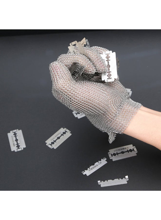 NIBEMINENT Knife Cut Resistant Chain Protective Glove Silver 25centimeter - Image 3