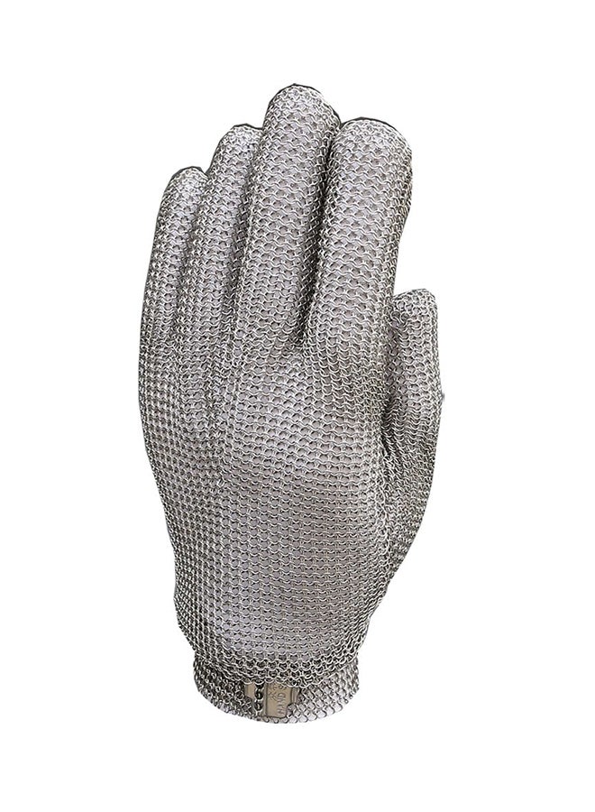 NIBEMINENT Knife Cut Resistant Chain Protective Glove Silver 25centimeter - Image 1
