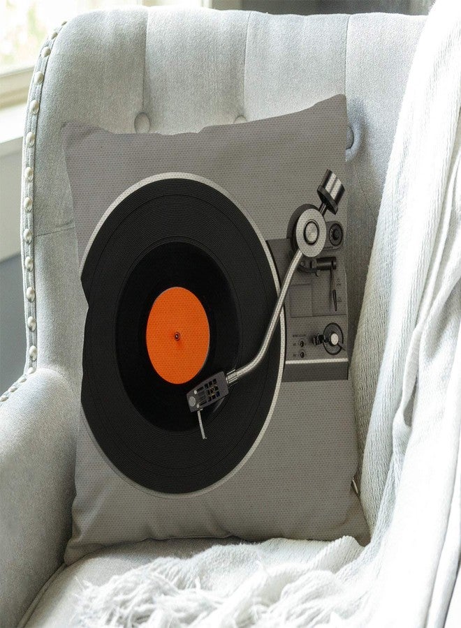 Swono Retro Vintage Vinyl Record Cotton Linen Square Throw Waist Pillow Case Decorative Cushion Cover Pillowcase Sofa 18"x 18" - Image 3
