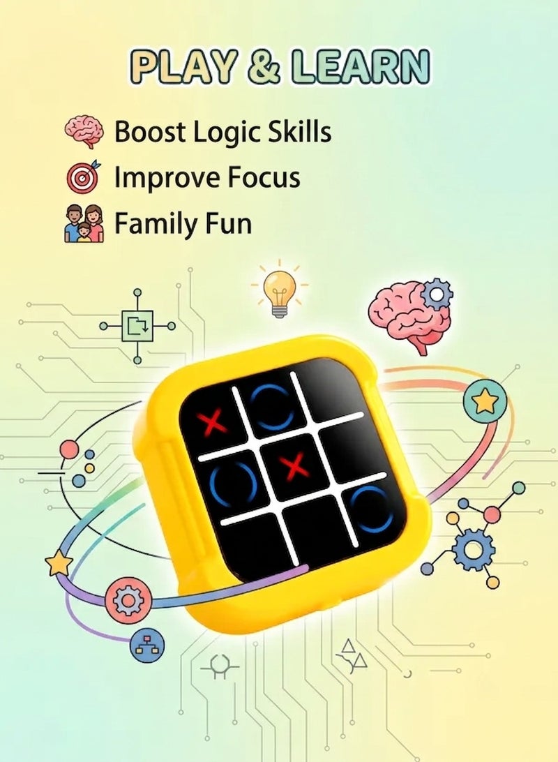 حياة الكثبان وحدة ألعاب إلكترونية ذكية للعبة "إكس-أو" (Tic-Tac-Toe) – لعبة ألغاز منطقية تفاعلية للأطفال، وجهاز تعليمي محمول للعب على الطاولة. - Image 3