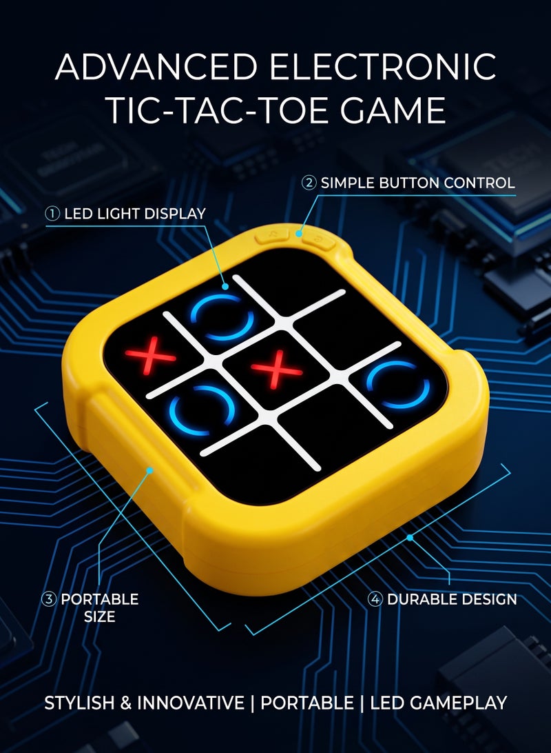 حياة الكثبان وحدة ألعاب إلكترونية ذكية للعبة "إكس-أو" (Tic-Tac-Toe) – لعبة ألغاز منطقية تفاعلية للأطفال، وجهاز تعليمي محمول للعب على الطاولة. - Image 4