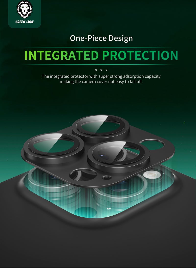 GREEN LION iPhone 16 Pro/Pro Max Camera Lens Protector / Nano Absorption / Anti Scratch / Anti Fingerprint / High Transparency - Black Titanium - Image 2