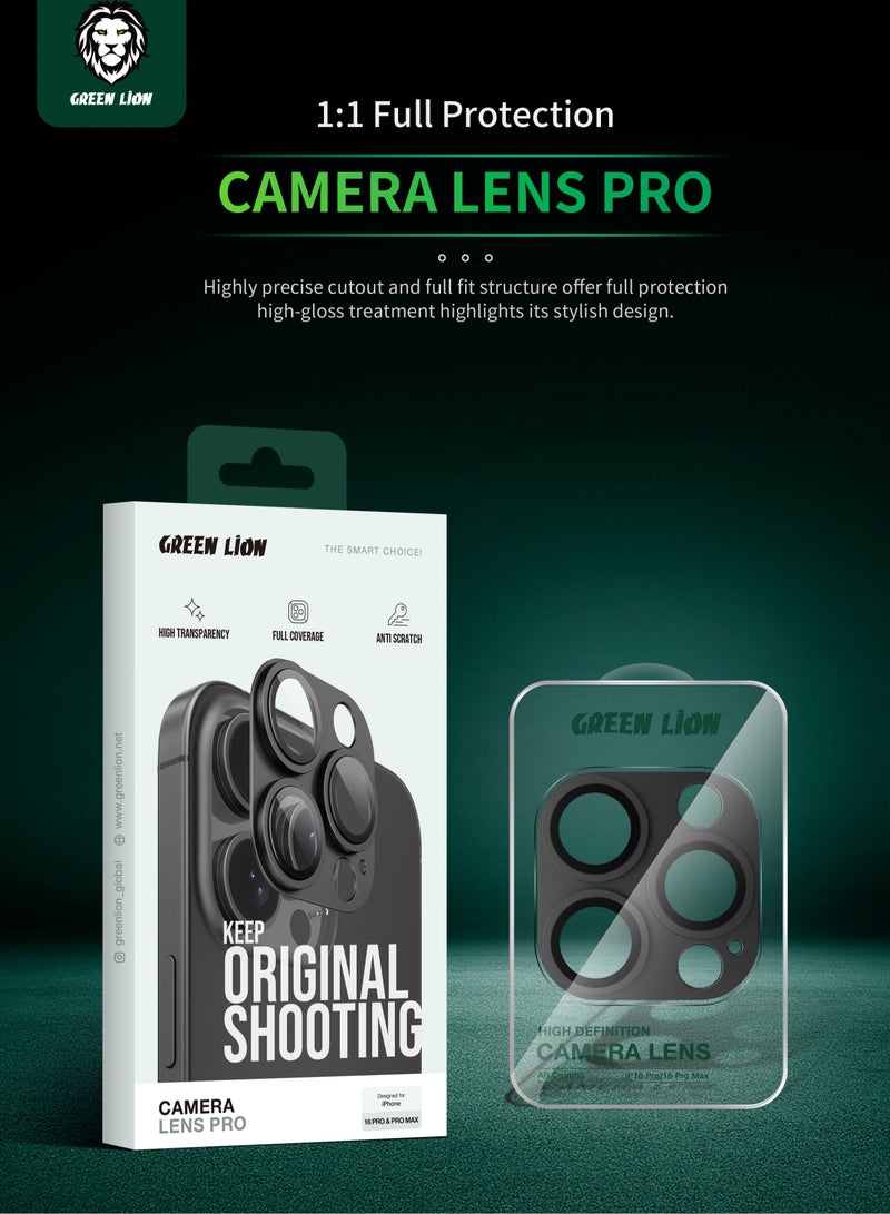 GREEN LION iPhone 16 Pro/Pro Max Camera Lens Protector / Nano Absorption / Anti Scratch / Anti Fingerprint / High Transparency - Black Titanium - Image 3