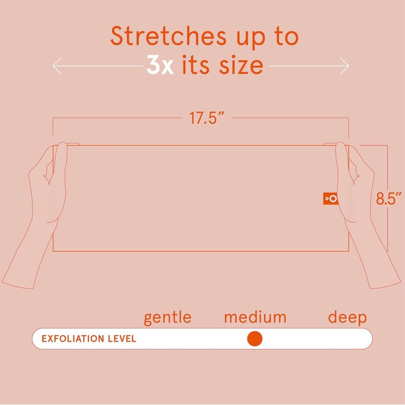 Clean Logic Body Exfoliating Cloth, Stretchy Exfoliator Bath and Shower Washcloths for Smooth and Softer Skin, Reusable Daily Skincare Tool, Assorted Colors, 3 Count Value Pack - Image 3