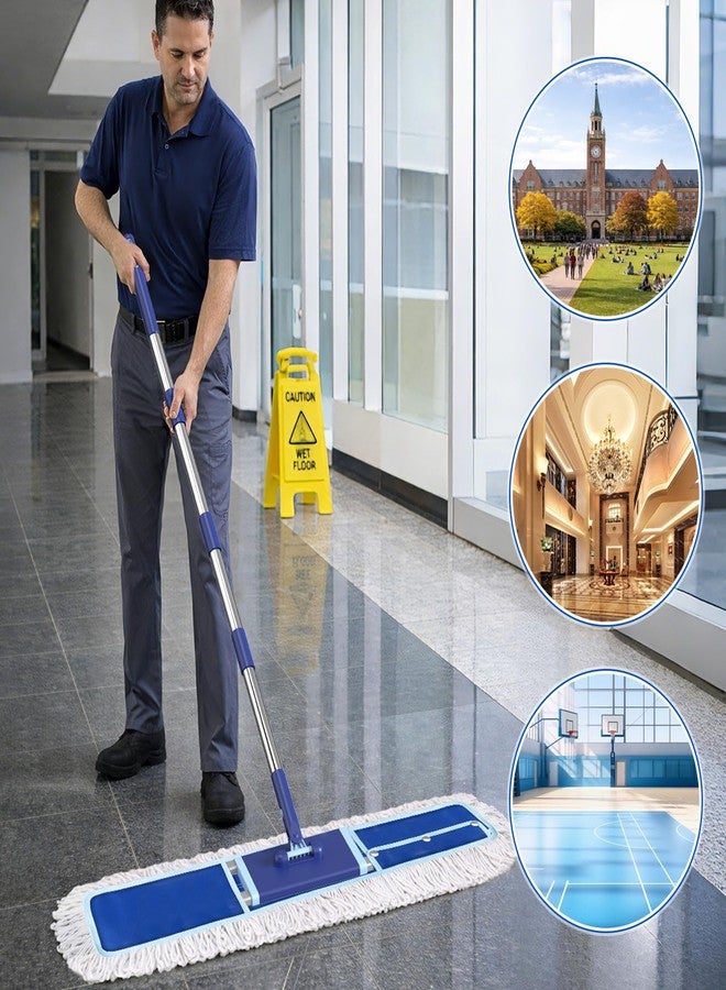 Ehadoo 36" Dust Mop Replacement Pad: 2 Pack Fit 36" Commercial Dust Mop/Broom - Durable Thick Washable Cotton Dry Mop Head for Hardwood Tile Schools Offices Industrial Cleaning（ B0FMYK8YZ7） - Image 3