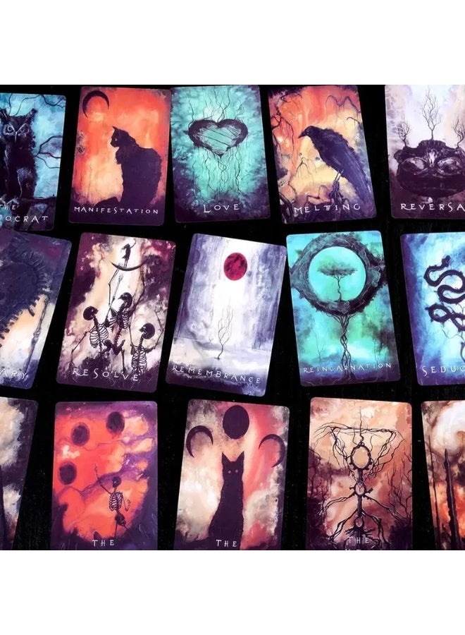 NIBEMINENT 1 deck of Tarot cards, spiritual shadow, Oracle cards, unknown spirit cards, mysterious divination game, family gathering board game - Image 2
