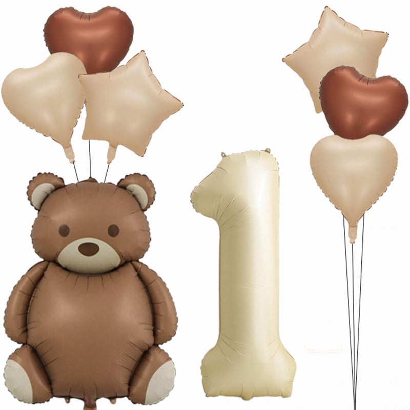 PRELITER بالونات دب inflatable دب بالون بني زينة عيد الميلاد لحفلة عيد الميلاد موضوع مزرعة الغابة - Image 3