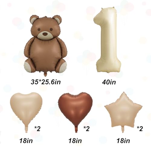 PRELITER بالونات دب inflatable دب بالون بني زينة عيد الميلاد لحفلة عيد الميلاد موضوع مزرعة الغابة - Image 5