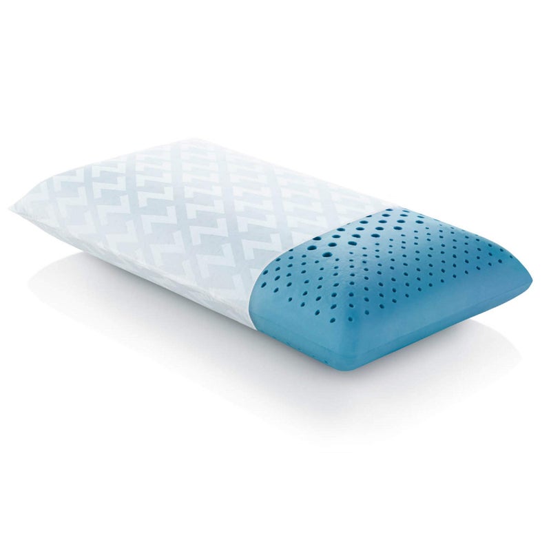 MALOUF Z Zoned Pillow Infused with Temperature Regulating GelNew ACTIVEDOUGH Formula is Responsive Supportive and PlushMid LoftKing Blue