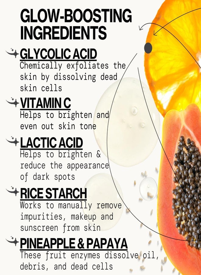 Pacifica Face Scrub - Glow Baby Super Lit Enzyme Scrub Mini, Skincare, Exfoliating Face Wash, Vitamin C, Glycolic Acid, Pore Cleaner, For Soft and Smooth Skin, Vegan, Travel Size, 1.4 fl oz (1 Count) - Image 2