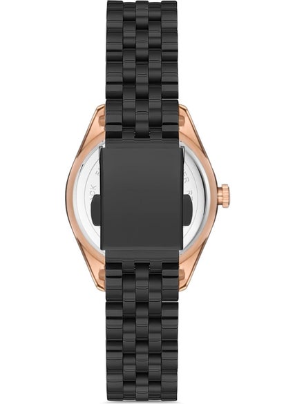 FERRO Women's Black Stone Wristwatch + Safe Bracelet Gift  - Image 4