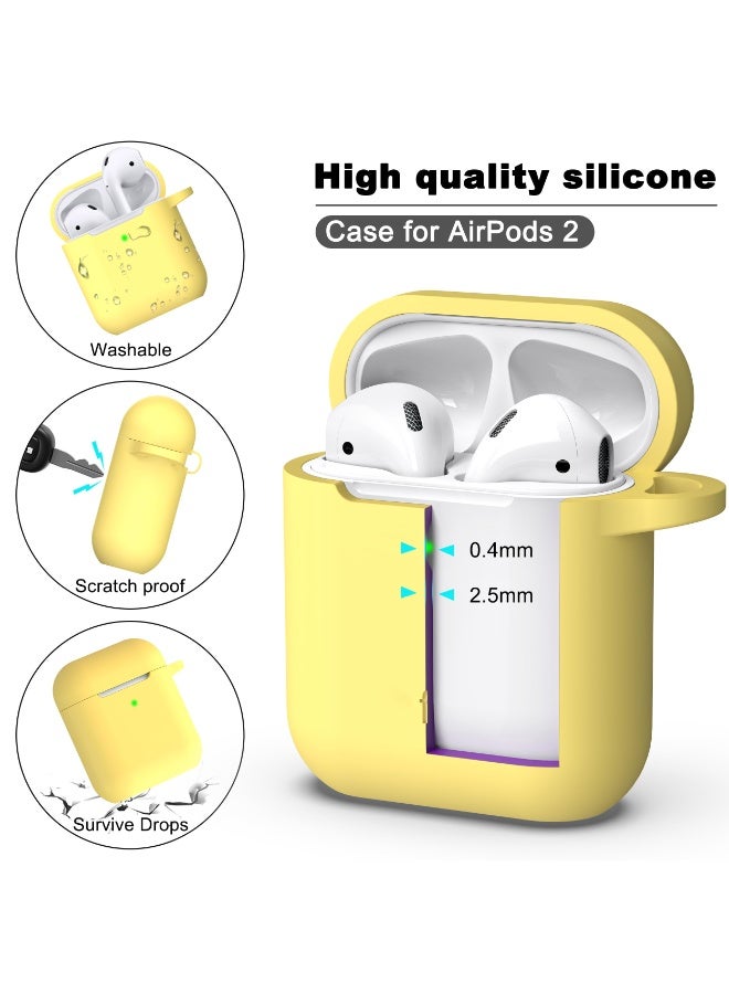 Suitable For Airpods Pro 3（2025） Protective Case With Cleaning Kit, Soft Silicone Protective Case Suitable For Apple Airpods Pro 3 Women And Men, Airpods Pro Protective Case Accessory With Keychain, Yellow - Image 5