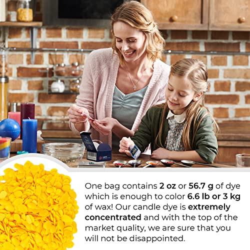 Candle Shop Bright Yellow Candle Dye 2oz for Soy Candle Making – Highly Concentrated Candle Wax Dyes – Candle Shop Premium Color Dye Chips for Soy Wax, Beeswax, Paraffin - Image 4