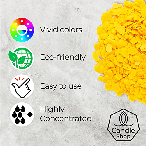 Candle Shop Bright Yellow Candle Dye 2oz for Soy Candle Making – Highly Concentrated Candle Wax Dyes – Candle Shop Premium Color Dye Chips for Soy Wax, Beeswax, Paraffin - Image 2
