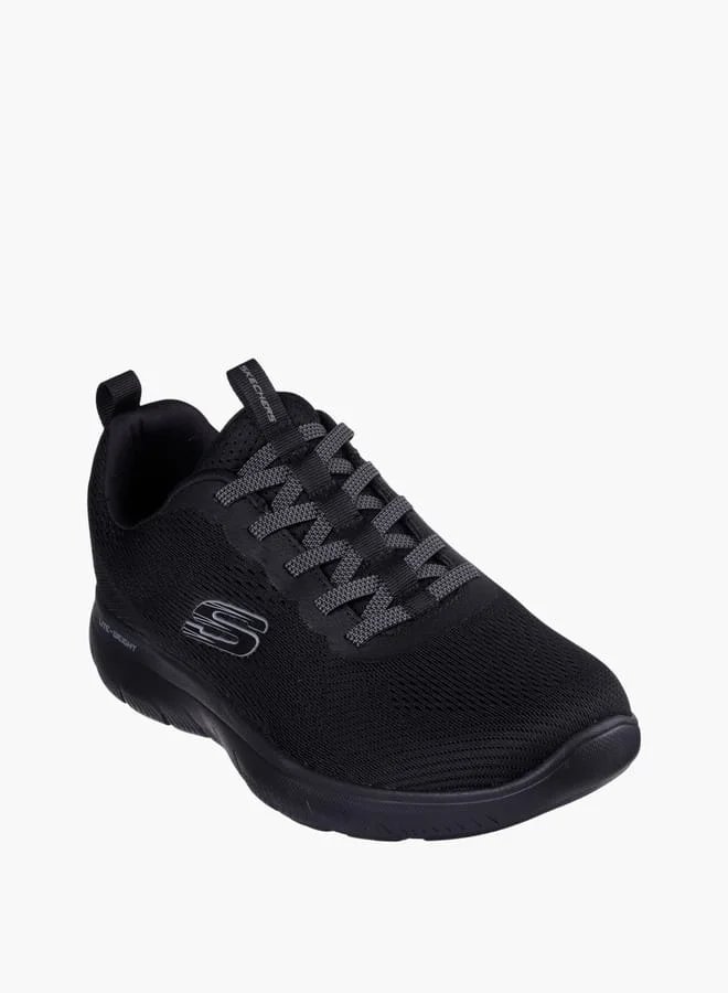 سكيتشرز Men's Mesh Sports Shoes With Lace-Up Closure - Summits