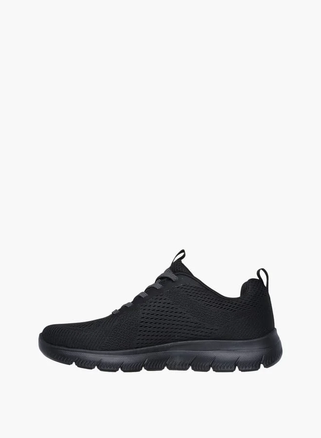 SKECHERS Men's Mesh Sports Shoes With Lace-Up Closure - Summits