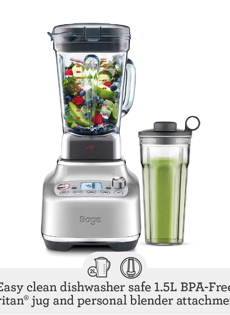 Sage - The Super Q - 2400w 2L Commercial Grade Quite Blender with 5 One Touch Programs and 12 Speed Settings - UAE Version, 2 Year Manufacturer Warranty - pzsku/Z433717F426CC72E5724FZ/45/_/1734604411/dcb14514-0114-45a5-af65-a2a7f5d00c51