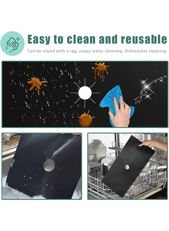 TodyJeyHo 3 Pcs Stove Guard for Gas Stoves,Stove Top Covers for Gas Burners,Stove Protector for Gas Range,Heat-Resistant Gas Range Protectors,Reusable Gas Stove Top Covers,Easy-Clean,Non-Stick & Washable - Image 4