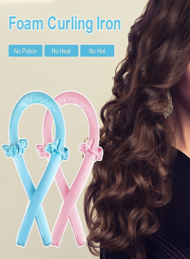 NYCTAN Heatless Hair Curler for Women | Satin No-Heat Curling Rod Headband for Long Hair | Soft Foam Rollers for Comfortable Overnight Curls | Silk Curlers with Accessories | Perfect for Daily Use & Travel - Image 5