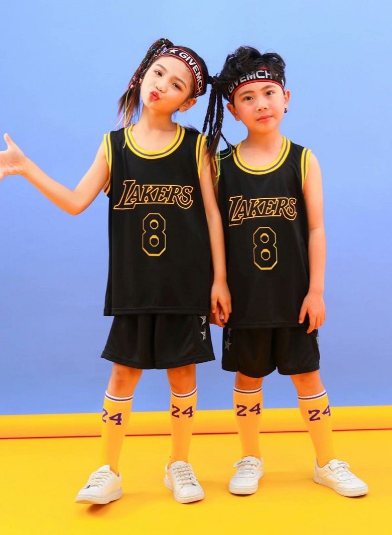 Generic Children's Jersey #8 Basketball Jersey, Sportswear Universal Sleeveless T-Shirt Shorts Jersey Set,Sports Suits Top+Shorts Set Kids Tracksuits - Image 1