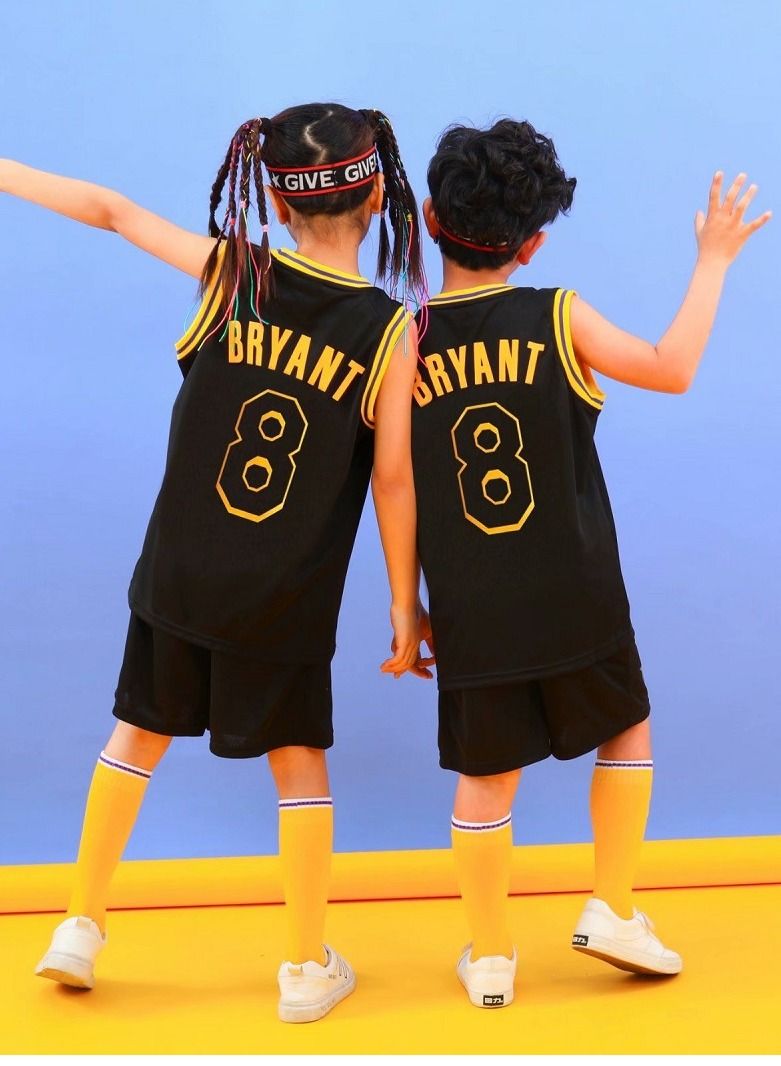 Generic Children's Jersey #8 Basketball Jersey, Sportswear Universal Sleeveless T-Shirt Shorts Jersey Set,Sports Suits Top+Shorts Set Kids Tracksuits - Image 2