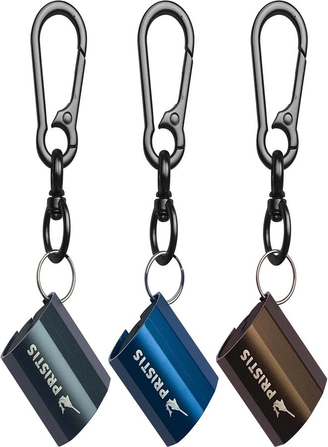 Pristis 3 Pack Fishing Rod Clips, Wearable Rod Holders with Keychain, Portable Hand-free Stainless-steel Fly Fishing Pole Accessory Tackle with Carabiner, Rustproof Durable Assistant Tool Gear - Image 1