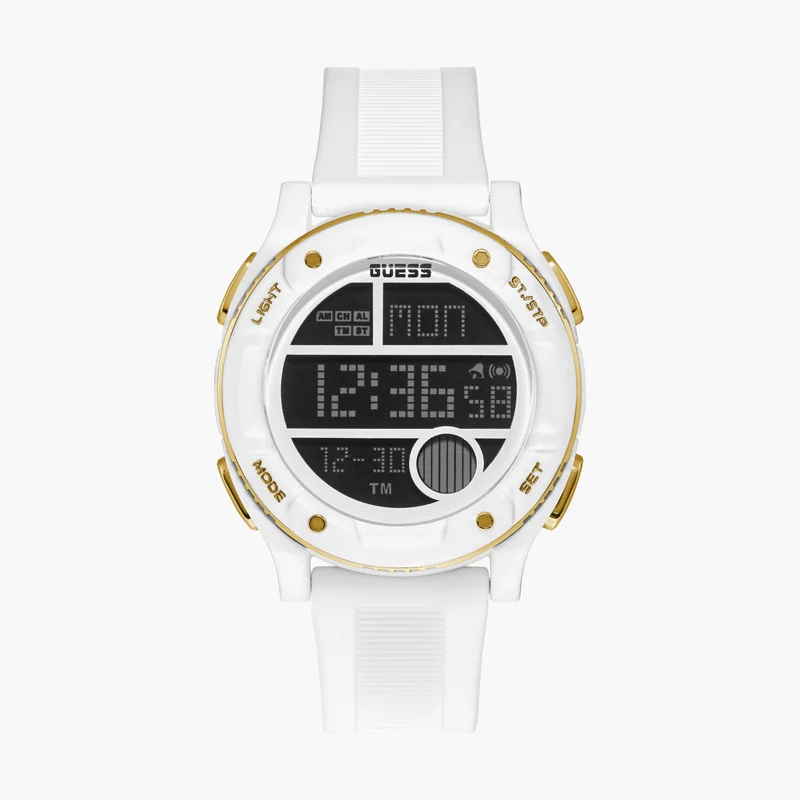 جس White Digital Watch for Men