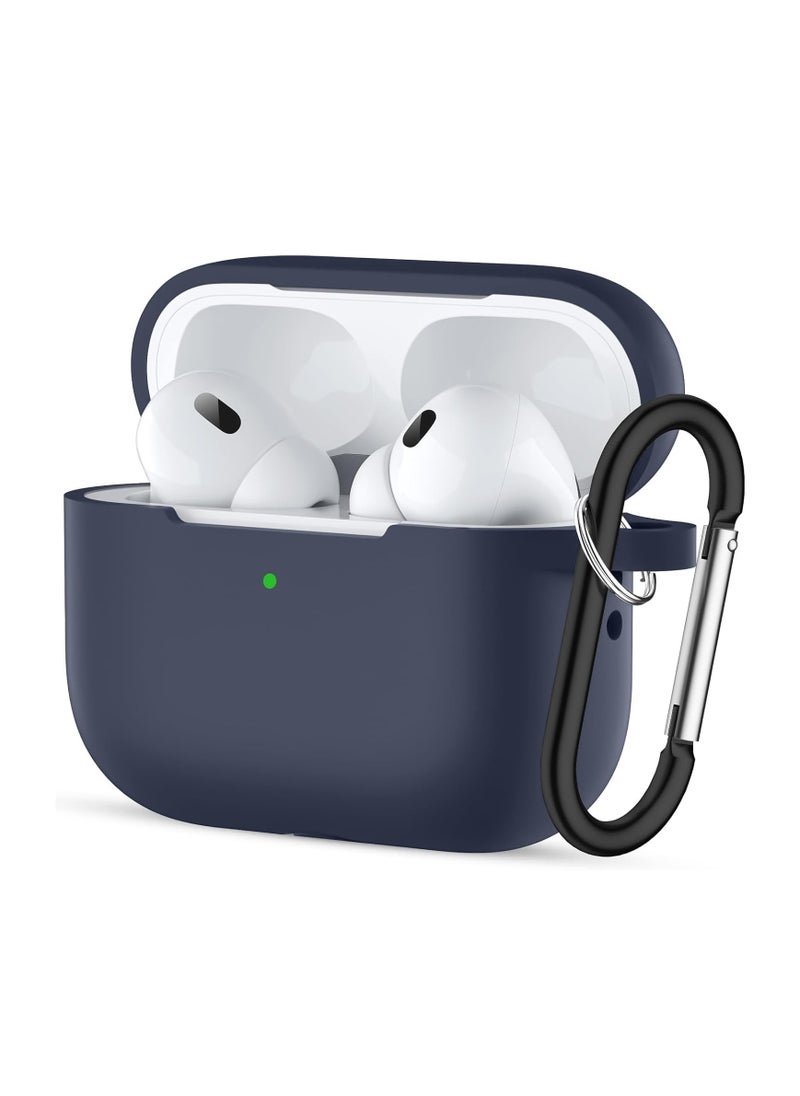 Generic AirPods Pro 2nd Generation Case Cover, Protective Silicone Skin Accessories with Keychain for Women Men for Apple AirPods Pro Gen 2 (2022), Front LED Visible  - Image 4