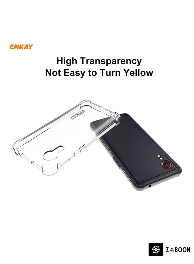 Green Tiger Protective Case Cover For Samsung Galaxy Xcover 5 Hat-Prince ENKAY Clear TPU Soft Anti-slip Cover Shockproof Case - Image 5