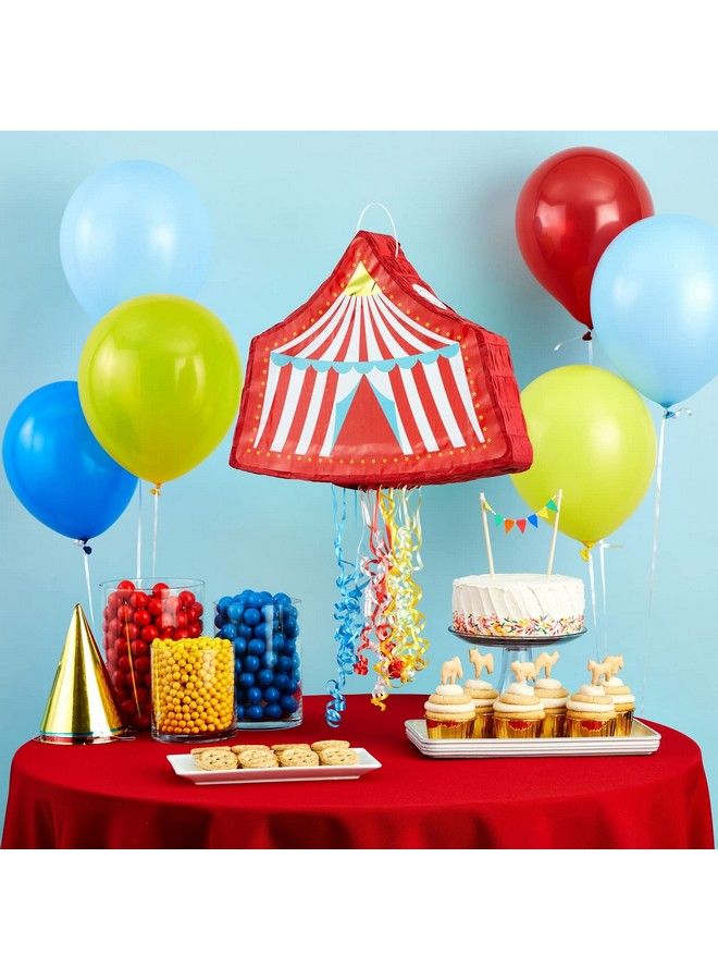 Blue Panda Pull String Colorful Circus Carnival Pinata For Circus Theme Party Decorations Birthday Parties School Events Fundraisers Summer Vacations (Small 16.5X13X3 In) - Image 3