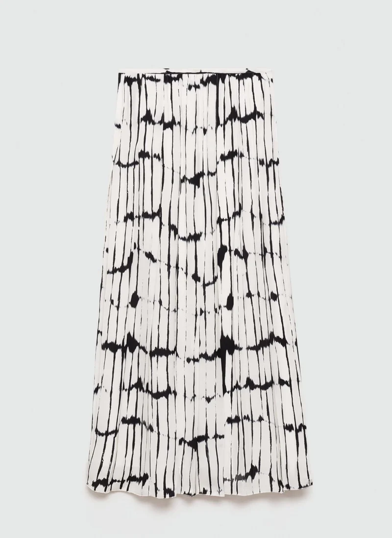 MANGO Long Striped Skirt