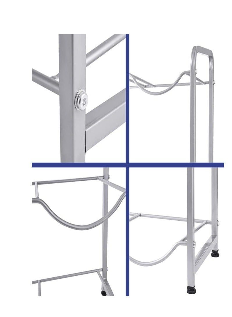 NTECH 5 Gallon Water Bottle Holder, 3-Tier Water Cooler Jug Rack for 6 Bottles Heavy Duty Detachable Kitchen Organization and Storage Shelf - Image 4