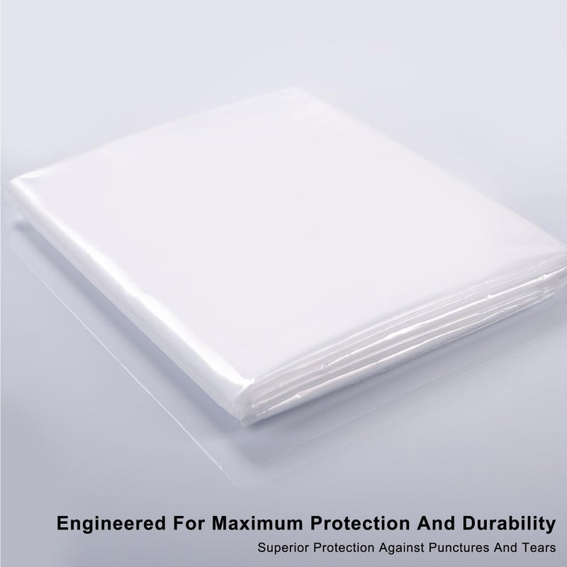 KINGPLAST Mattress Bags for Moving and Storage, Heavy Duty 2 Pack King/Queen Plastic Mattress Clear Plastic Disposal Mattress Storage Bag,100% Waterproof and dustproof Mattress Cover/Protector - Image 2