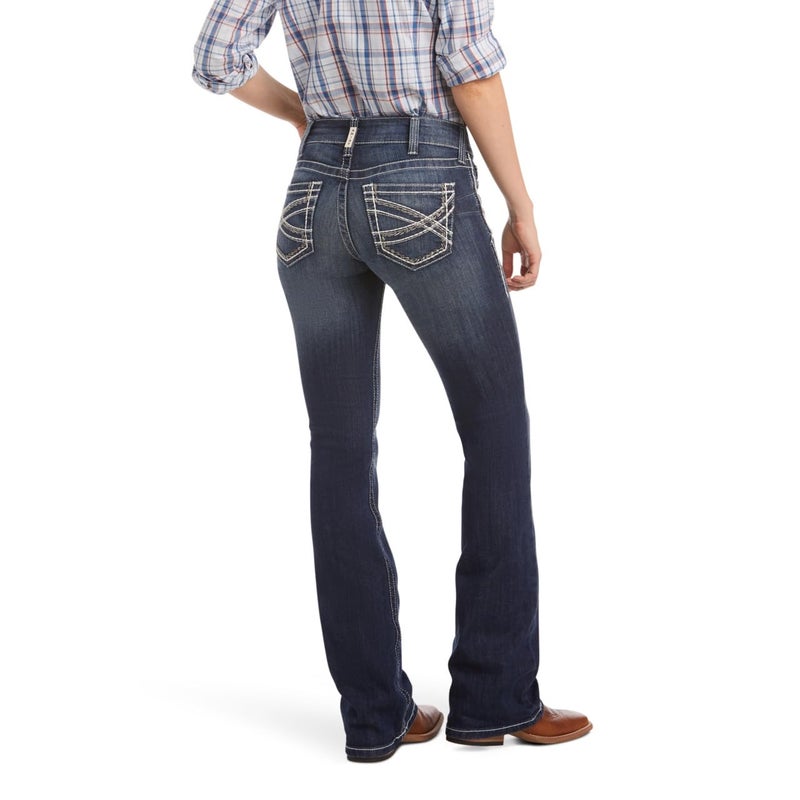 ARIAT Womenâ€™s Mid Rise Stretch Entwined Boot Cut Jean Marine - Image 2