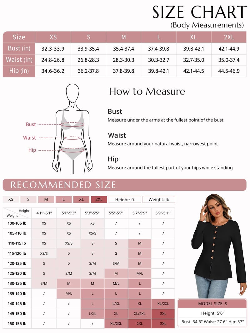 Cicy Bell Womens Button Up Cardigan Sweaters Lightweight Long Sleeve Knit Tops Business Casual Round Neck Fitted Jacket Apricot - Image 5