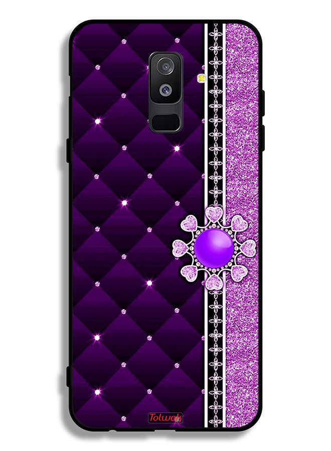 Tolwak Samsung Galaxy A6 Plus (2018) Protective Case Cover Glitter Hearts - Image 1