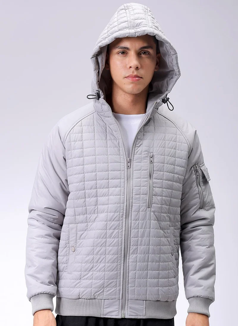 The Indian Garage Co  Men Slim Fit Solid Puffer Jackets for Men | Best Price UAE