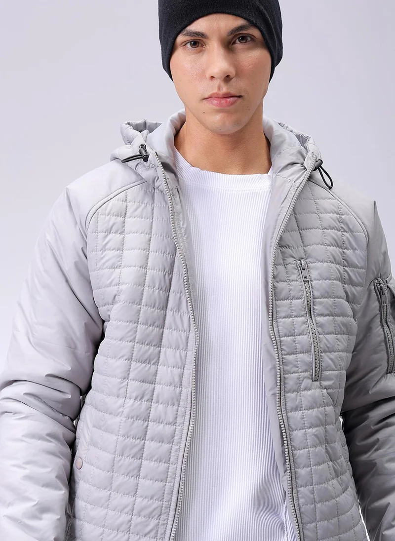 ذا انديان كراج كو Men Slim Fit Solid Puffer Jackets