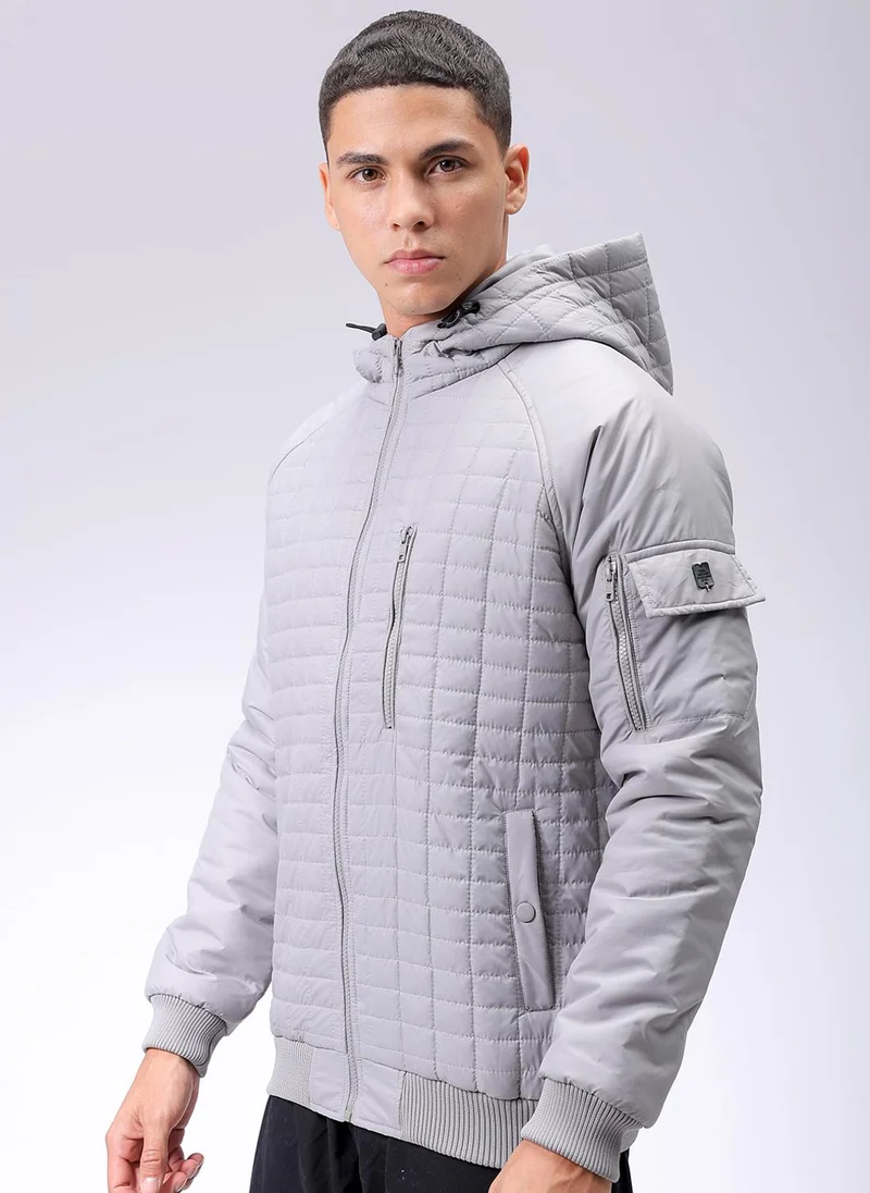 The Indian Garage Co  Men Slim Fit Solid Puffer Jackets for Men | Best Price UAE