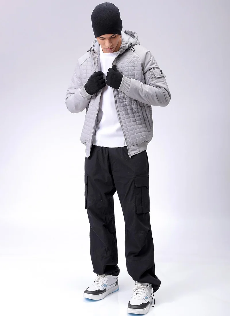 The Indian Garage Co  Men Slim Fit Solid Puffer Jackets for Men | Best Price UAE