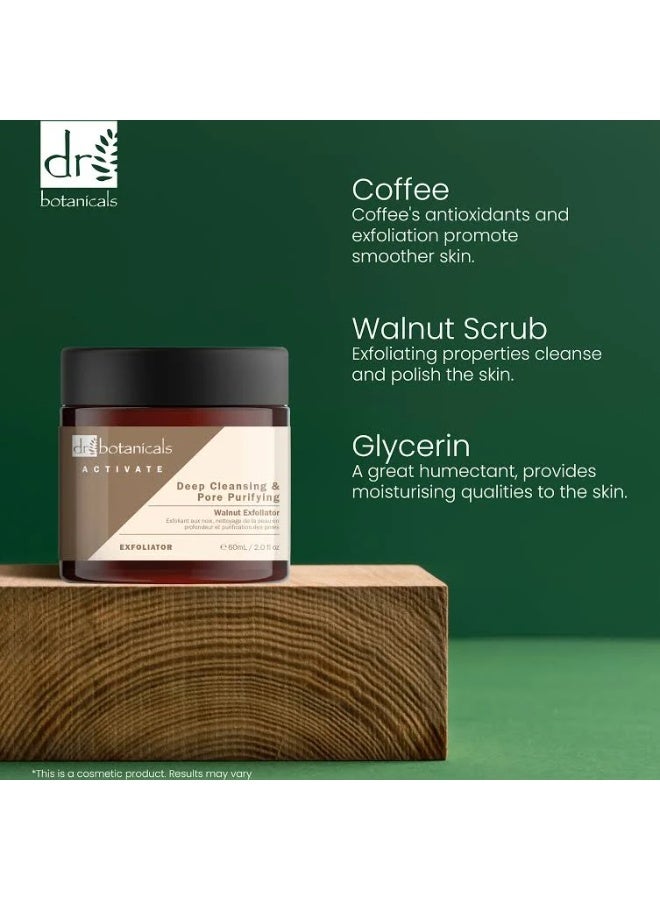 DR BOTANICALS Dr. Botanicals Activate Deep Cleansing & Pore Purifying Walnut Exfoliator 60ml - Image 3