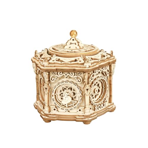 ROKR 3D Wooden Puzzles Music Box Secret Garden  Model Kits for Adults Spinning Musical Jewelry Box Vintage Keepsakes Storage Gifts for TeensWomanMan - Image 1